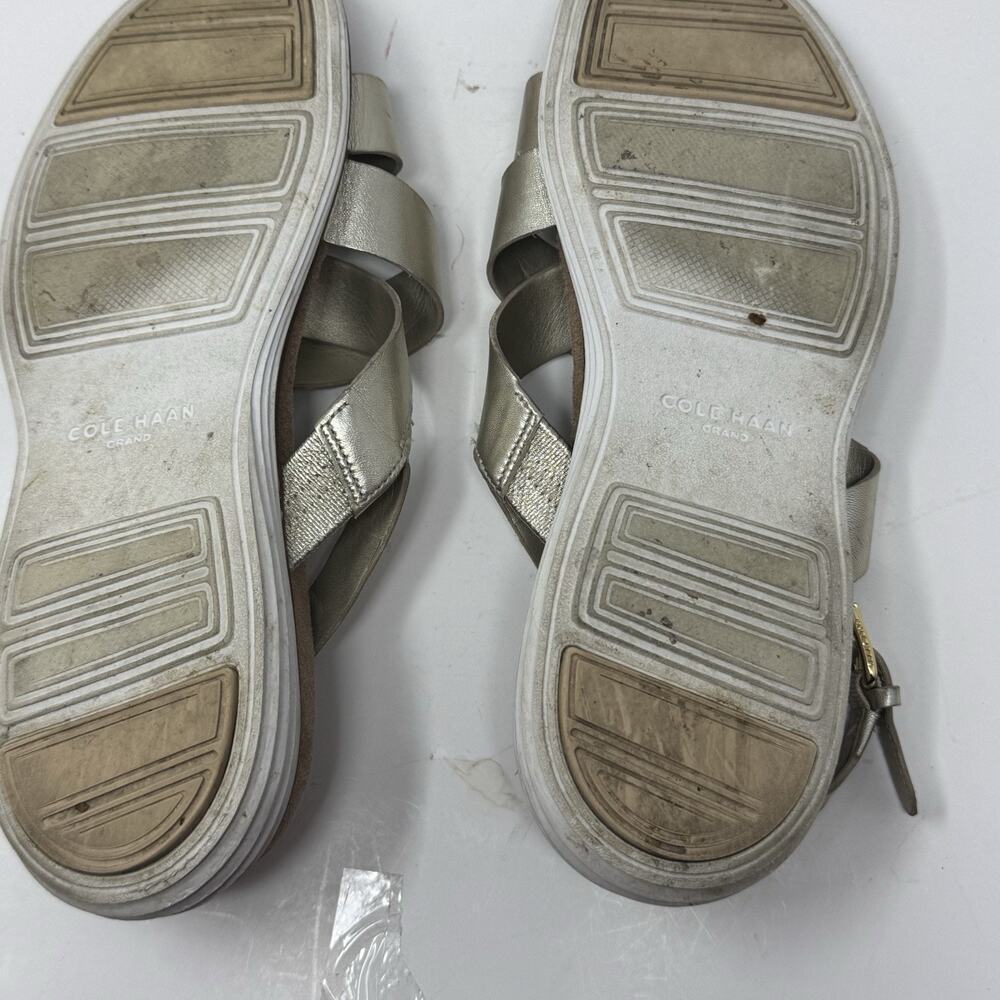 Cole Haan Original Grand Gold Metallic Leather Strappy Sandals Women’s Sz 8.5 - Picture 5 of 7